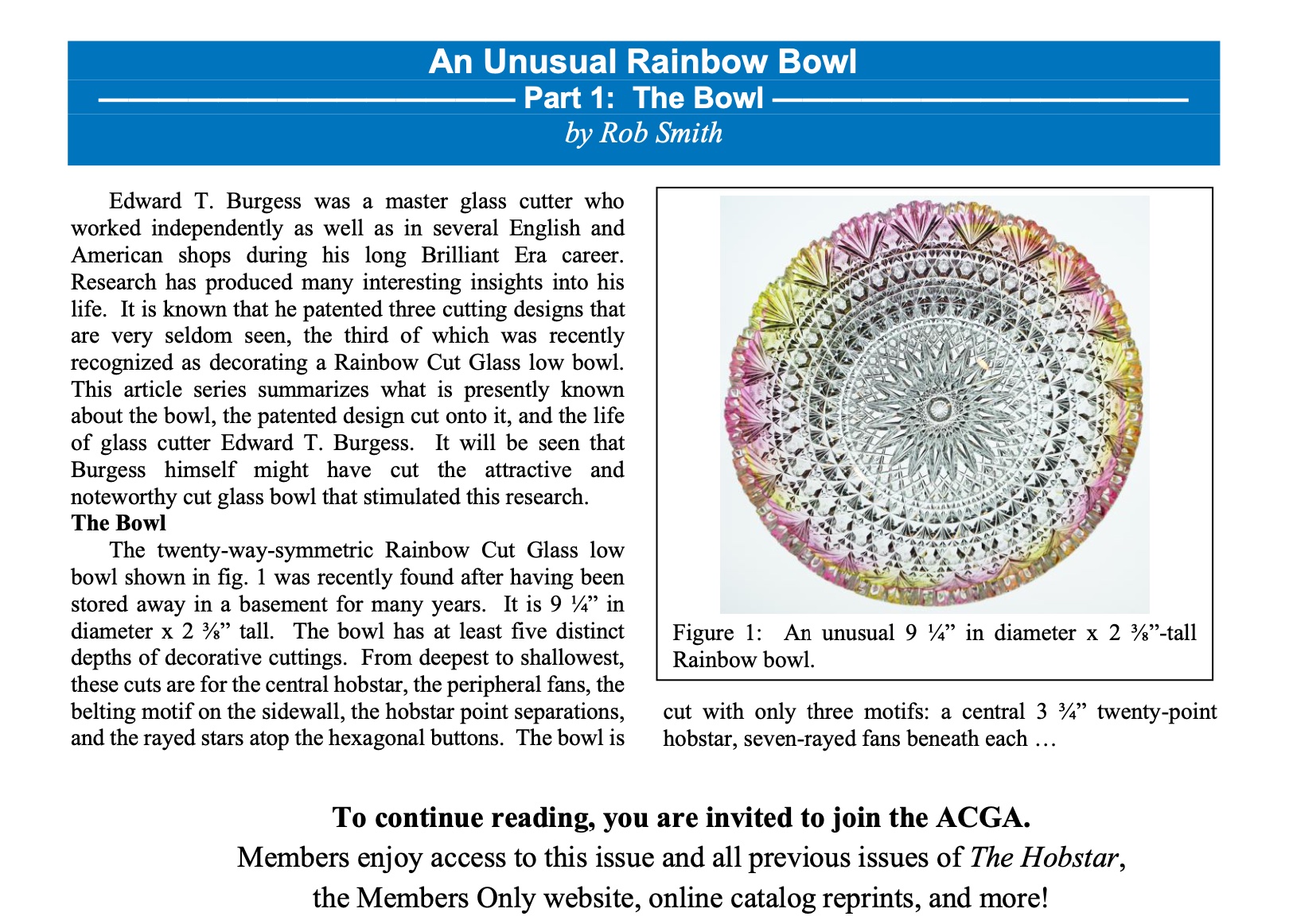 An article preview and call to action to become a member